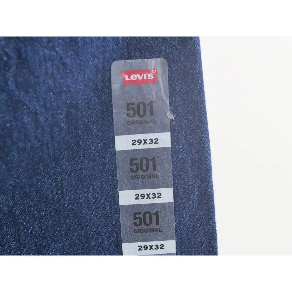 NWT Levi's Premium 501 Original Button Fly Jeans Mens 29x32 Dark Indigo Wash